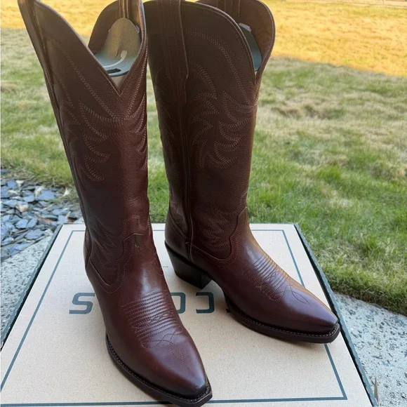 Tecovas “The Annie” Brown Leather Cowgirl Boots - Picture 3 of 7